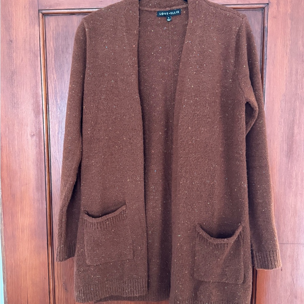 Love, Women's Brown Sweater cardigan